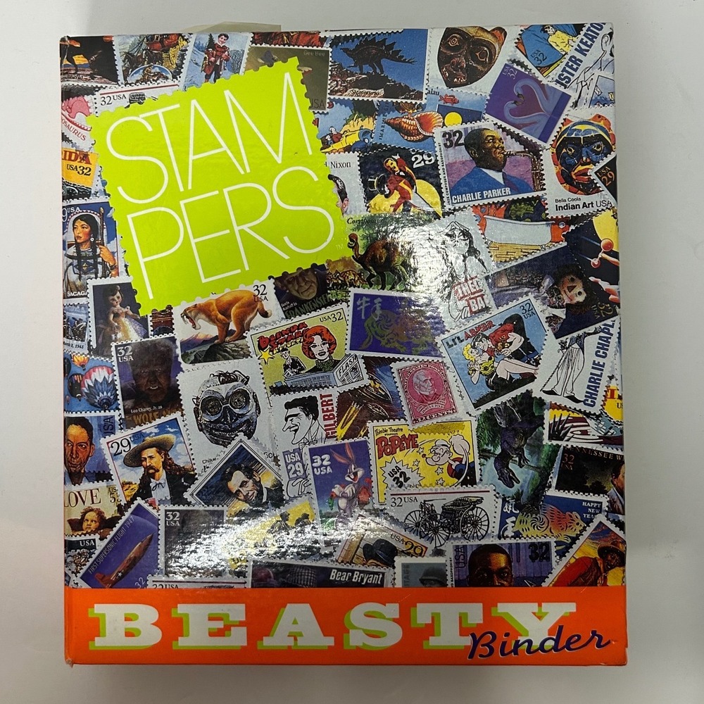 BEASTY Binder Stampers Collection Album with Assorted Stamps‎ Lot